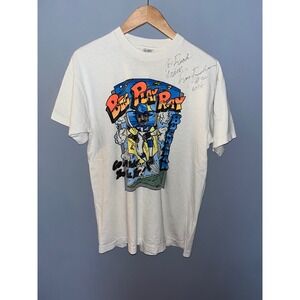 Vintage Barry Buchanan‎ Detroit Lions Big Play Ray Signed T Shirt L